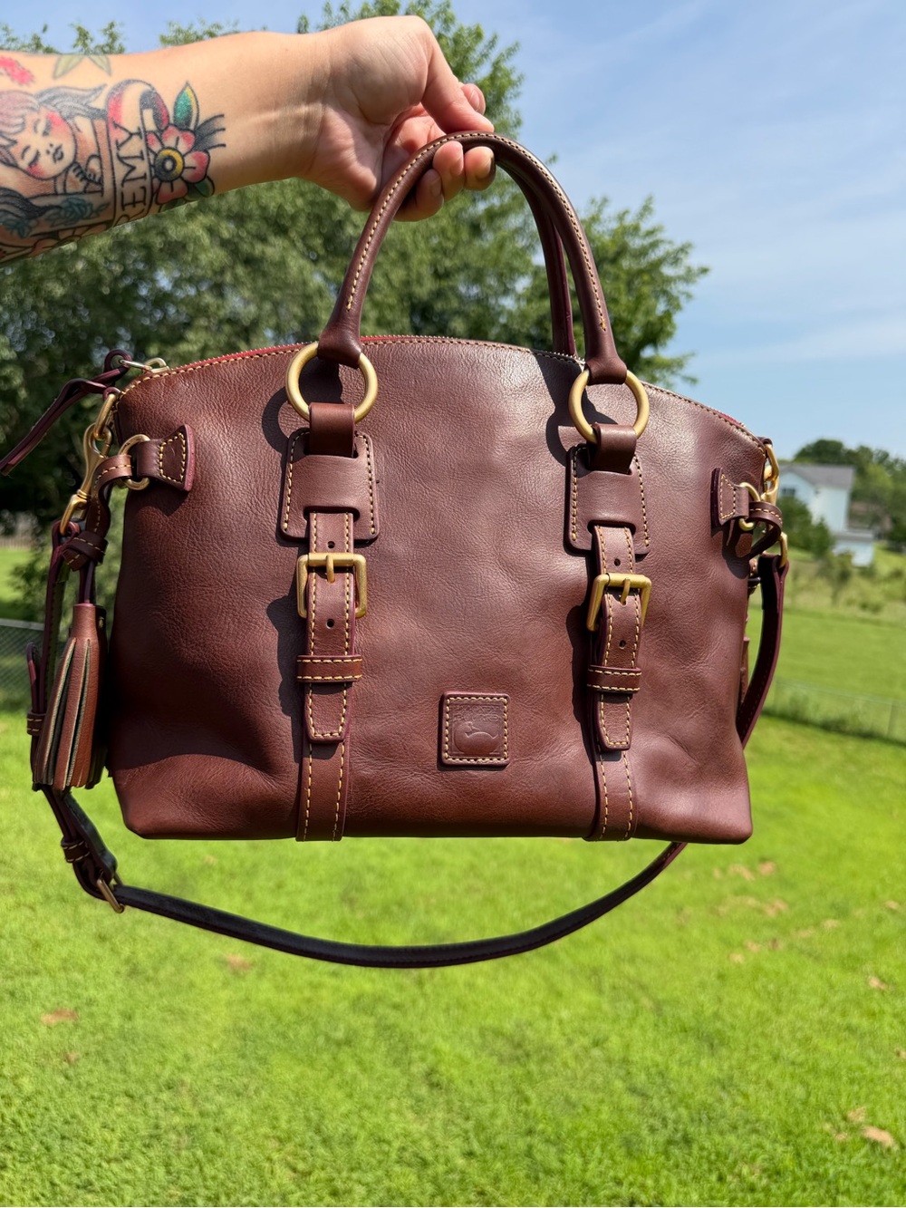 Dooney & Bourke Florentine Bristol Satchel in Chestnut
